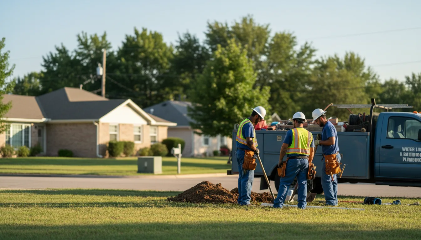 Residential water line and bathroom plumbing service in Ava, MO